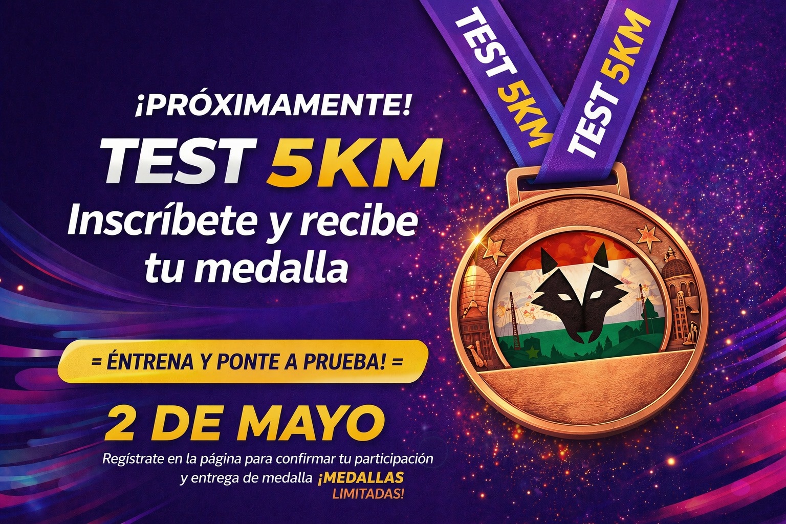 Anuncio Test 5K con medalla